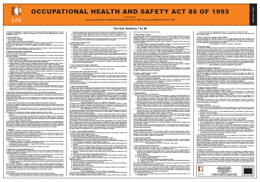 OHSA General Machinery Reg Schedule D Updated 2023 Poster