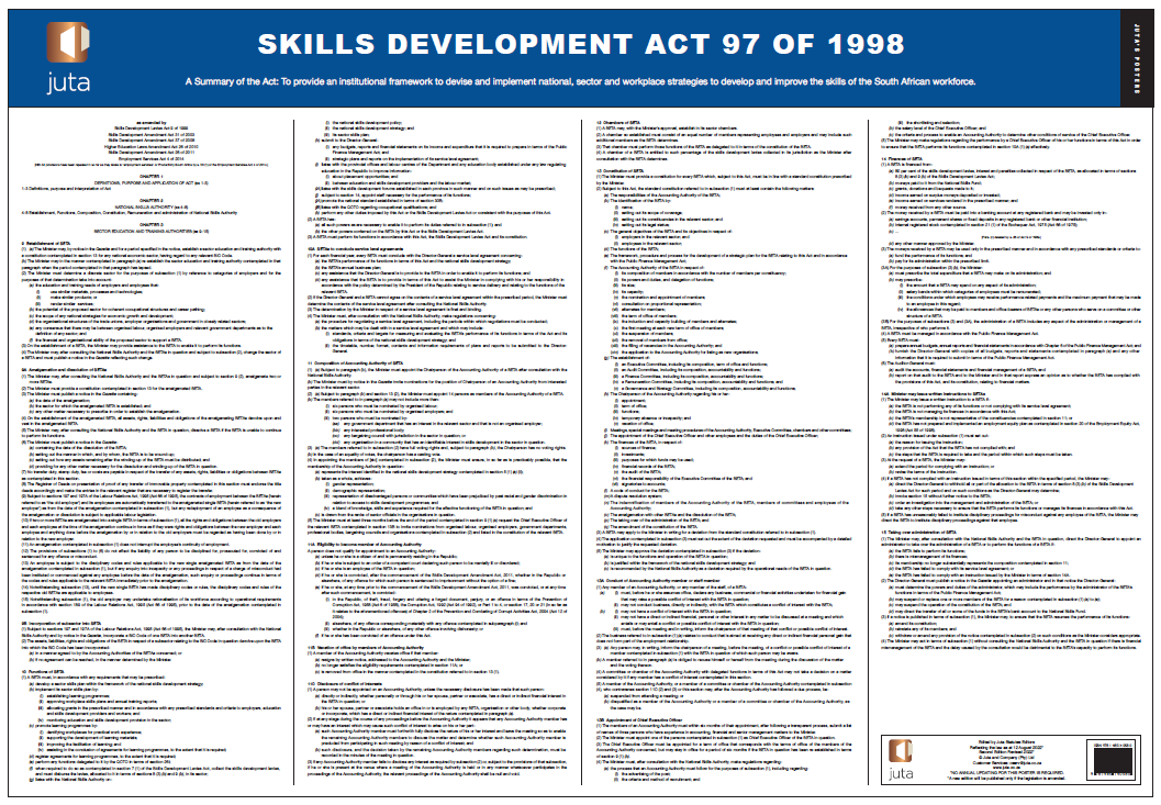 Skills Development Act Updated 2022 Poster