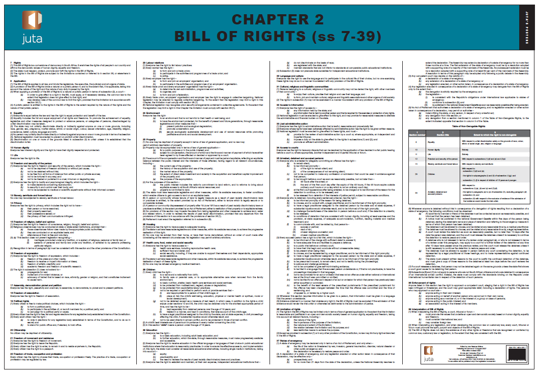Bill of Rights Poster - Updated 2022