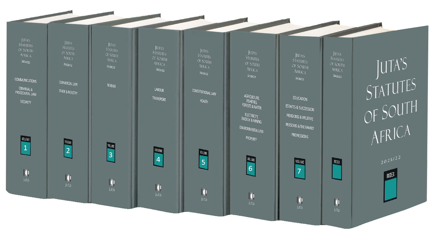Juta’s Statutes of South Africa 2022/2023 8-Volume Set